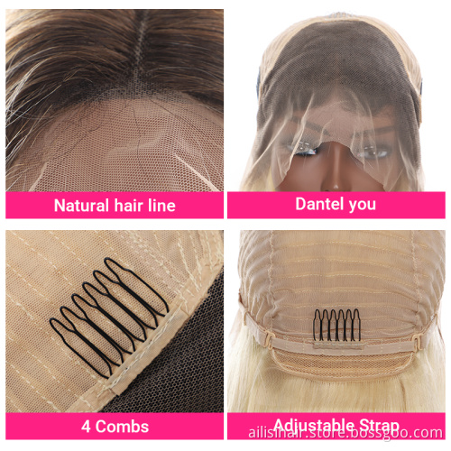 1B 613 Human Hair Wigs HD Lace Transparent Pre Plucked Swiss Lace Straight Wig Wholesale Human Hair Vendors